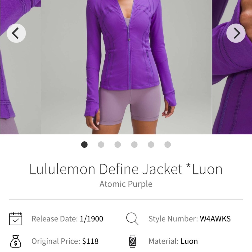 Lululemon Athletica Utility Jacket in Vibrant Purple